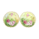 Pair of limoges porcelain plate ''Mandavy de mavaleix'' rose decoration