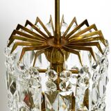 Lustre XL en cristal et laiton par Vereinigte Werkstätten