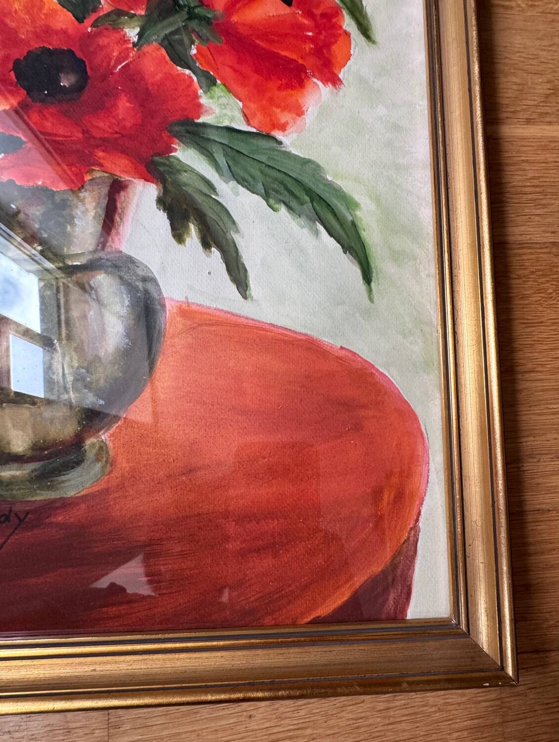 Still life with poppies, signed 20th century