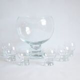 Glass Punch Bowl By Erkkitapio Siiroinen For Riihimaen Lasi, Finland 1970S