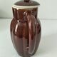 Vintage chocolate glazed stoneware teapot
