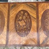 Old dressing table in inlaid wood