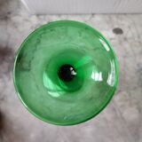 6 vintage white wine stemmed glasses