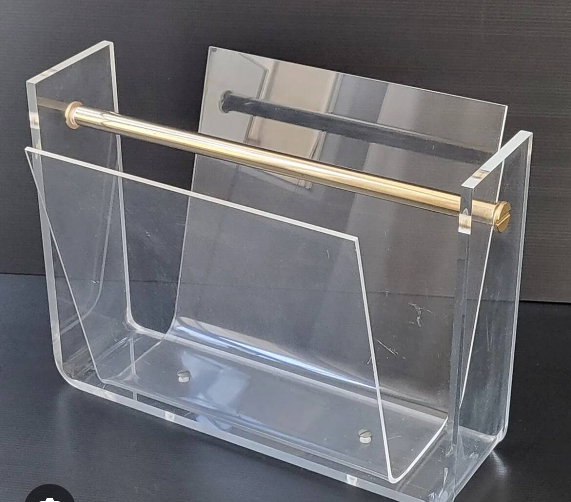 Magazine rack by David Lange for Roche Bobois 70's