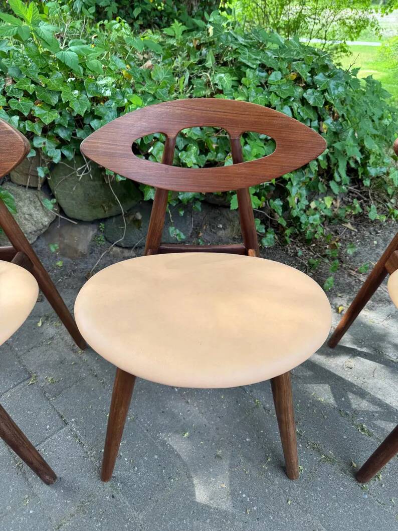 Ensemble de 6 chaises en teck par Ejvind A. Johansson - Modèle 84, Danemark, 1961