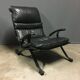 Fauteuil Pep Bonet Tuman en similicuir noir pour Levesta, vers 1969