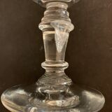 6 old blown foot glasses in Baccarat glass