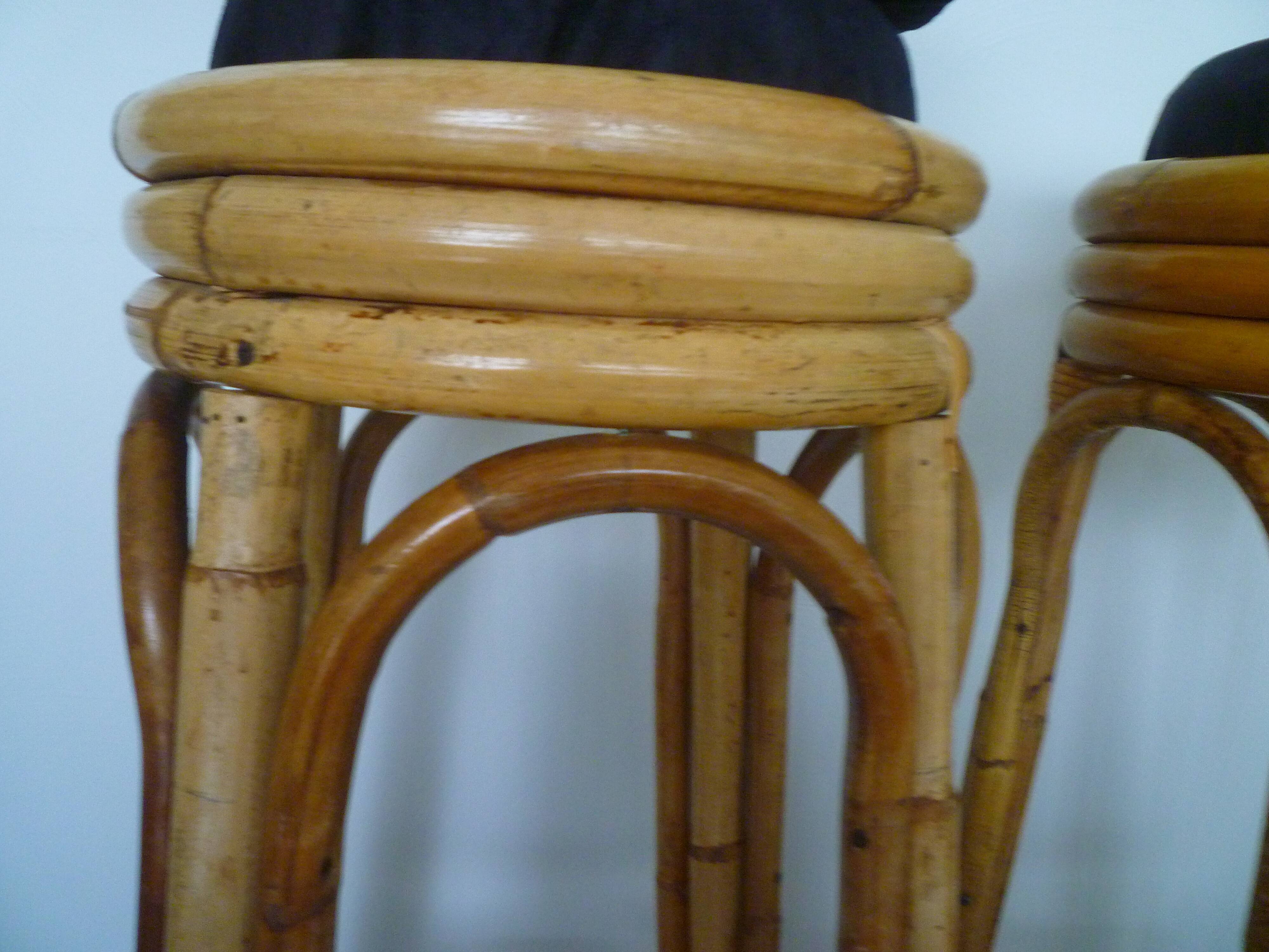 Rattan bar stools
