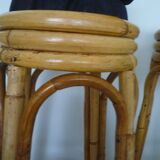 Tabourets de bar en rotin