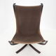 Sigurd Ressell Pair of Falcon Chairs Leather by Vatne Møbler Norway