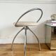 Vintage chrome metal swivel chair