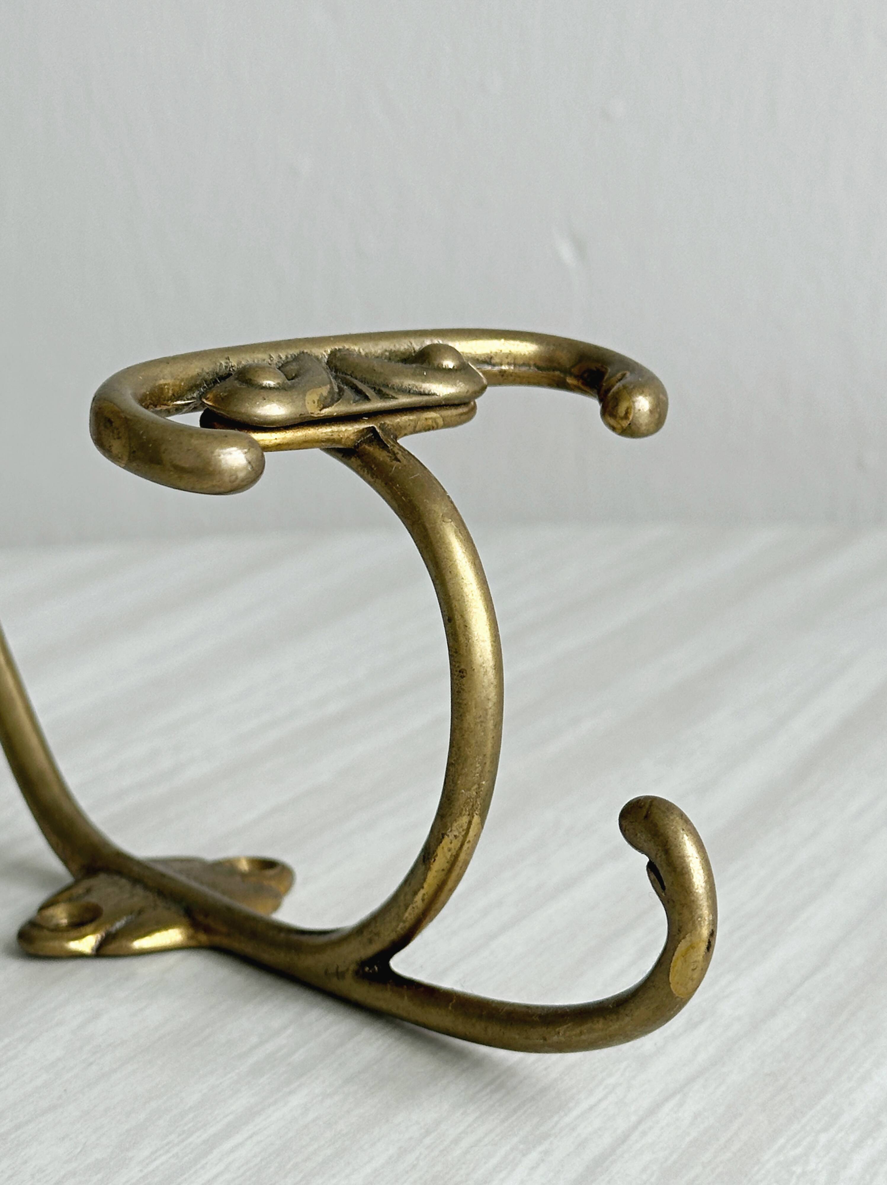 Patère vintage en laiton doré
