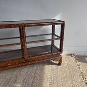 Console étagère laquée “Faux Écaille” — style Chinoiserie