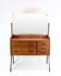 Chest of drawers with mirror in teak