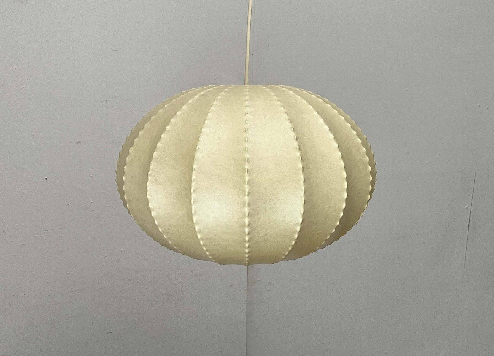 Modern mid-century Cocoon pendant lamp by Friedel Wauer for Goldkant Leuchten, Germany, 1960s.