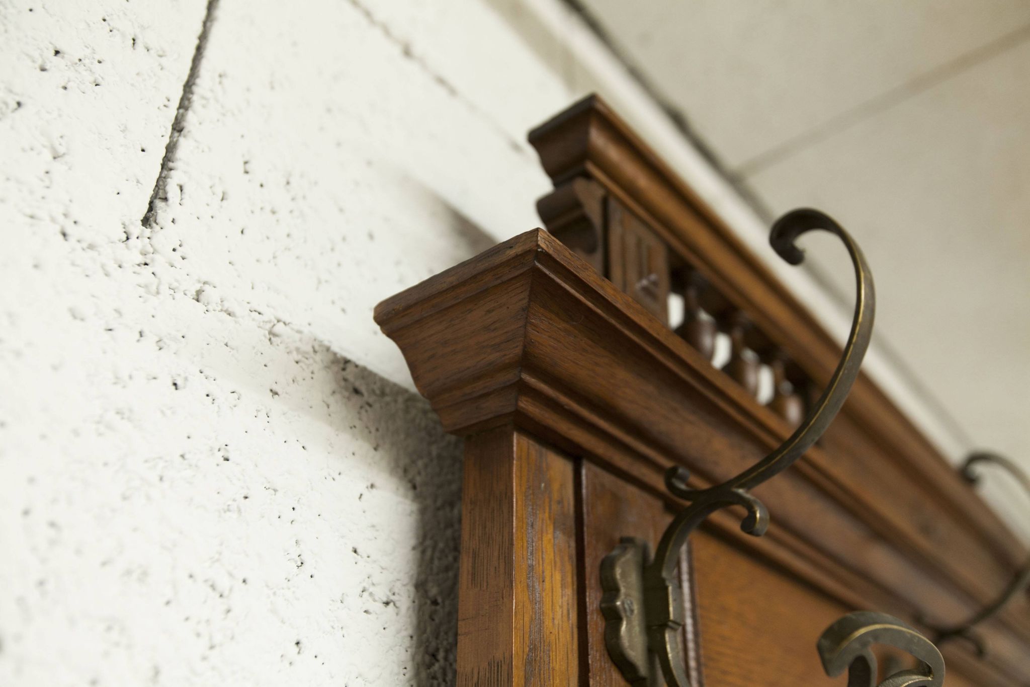 Napoleon III style walnut wardrobe, late 19th century, 3 mirrors, marble top, 8 coat hooks