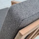 1970s, danish armchair, reupholstered, furniture wool, beech wood