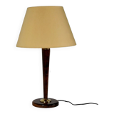 Lampe en acajou et laiton,- 1950