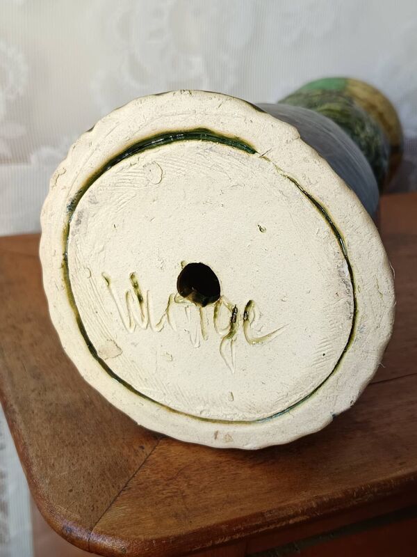 ​Bougeoir anthropomorphe vintage en céramique émaillée - Cathy Wurge