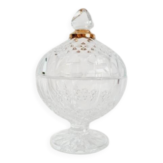 Bonbonnière en cristal Yves Rocher - années 1970