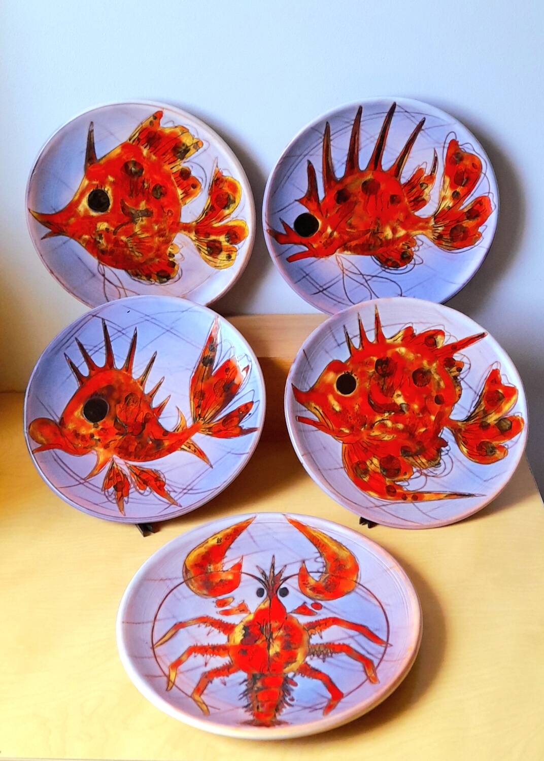 Fish plates, Brunner, Vence 1960