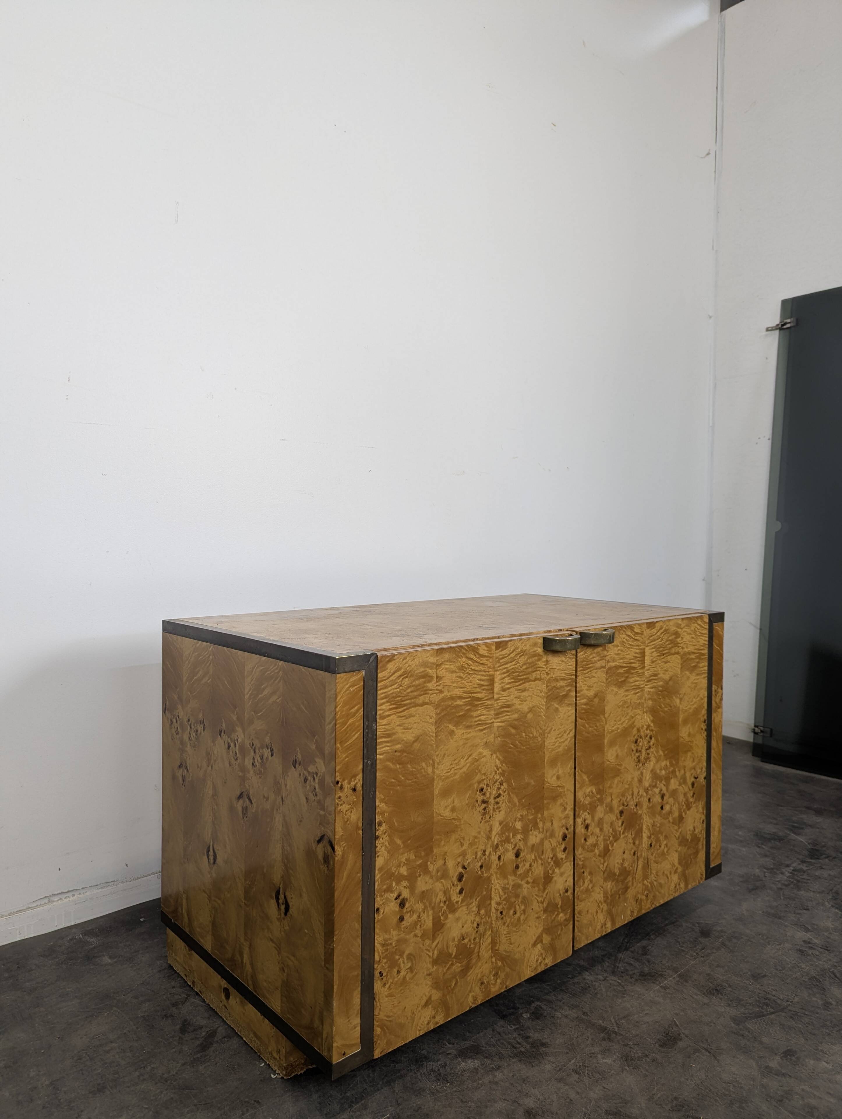 Rochebobois buffet by Jean Claude Mahey in elm burl.