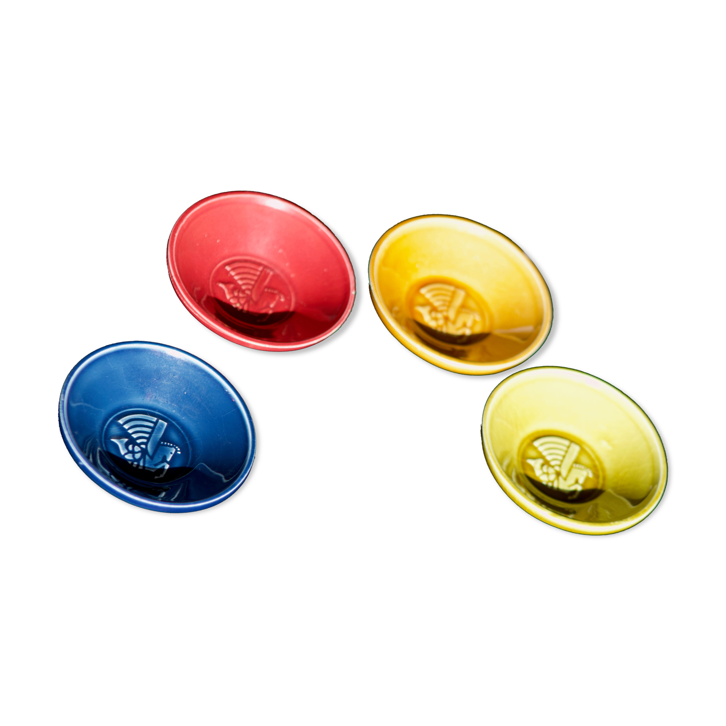 Air France : Old ashtrays / pocket drains / advertising cups in porcelain 1950's