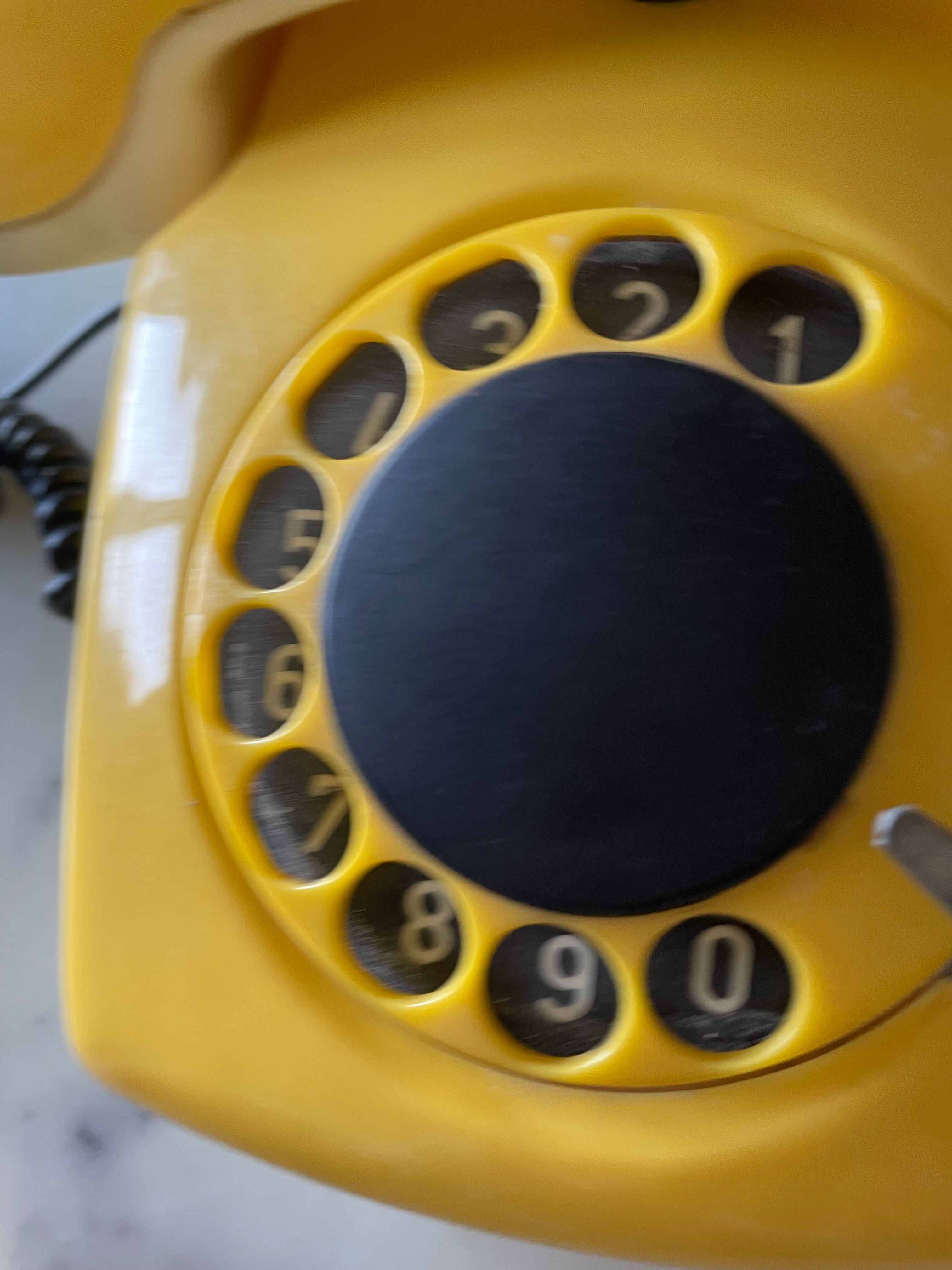 Yellow vintage phone