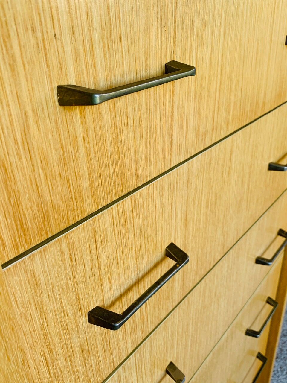 Vintage chest of drawers with 5 drawers by Capelle circa 70's