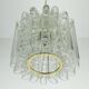 Doria mid century pendant light chandelier with 16 glass tubes 1960s