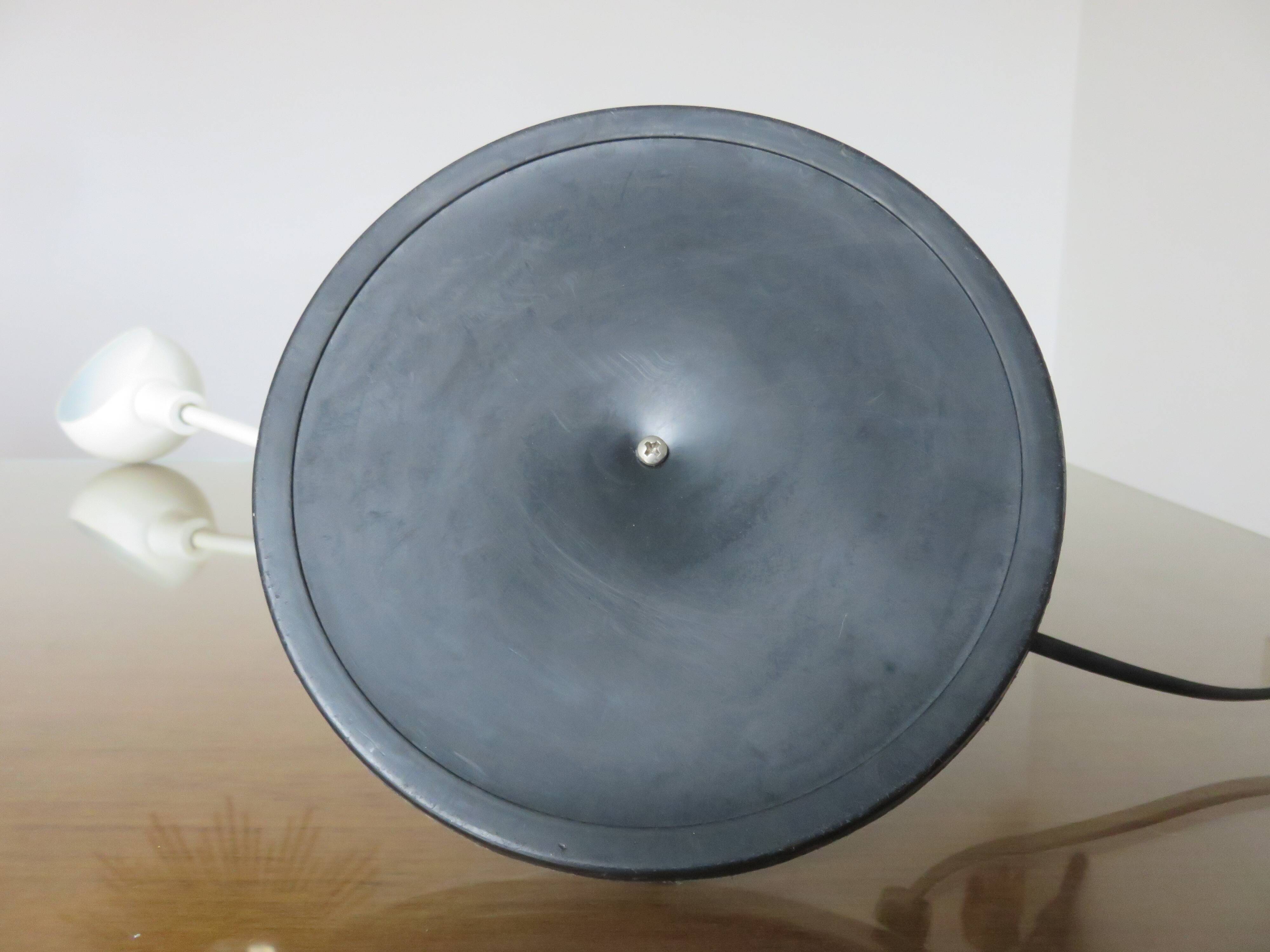 80s white metal desk lamp