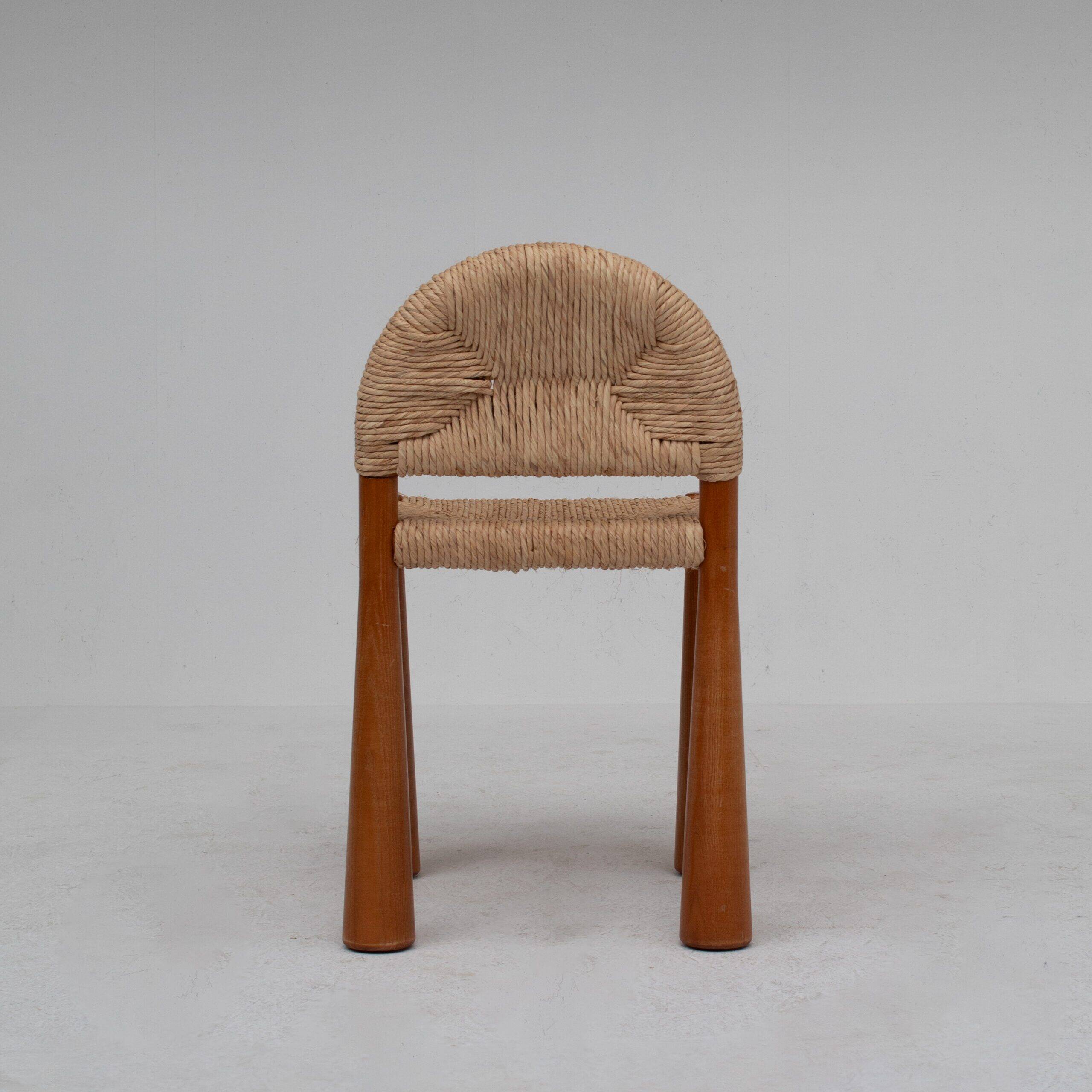 Ensemble de 6 chaises à manger Alessandro Becchi « Toscanolla » pour Giovannetti