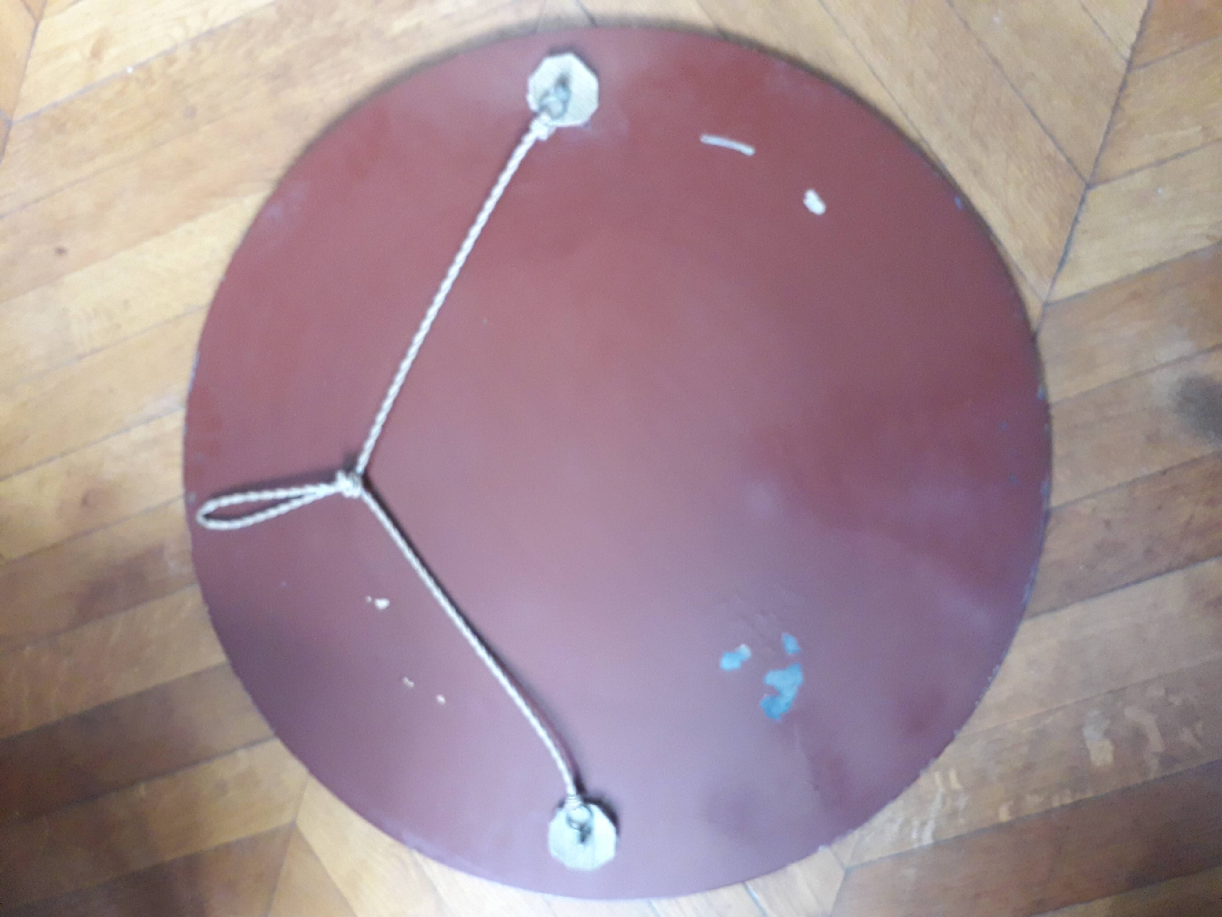 Large old round mirror finely decorated