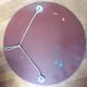 Large old round mirror finely decorated