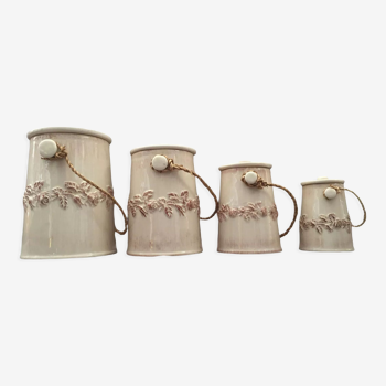 4 DECORATIVE JARS CERAMIC EARTHENWARE MODEL AMADEUS HOME DESIGN