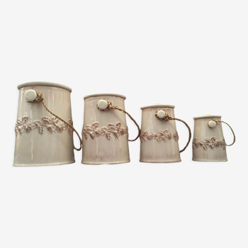 4 pots bocaux décoratifs céramique faïence modèle Amadeus home design