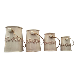 4 DECORATIVE JARS CERAMIC EARTHENWARE MODEL AMADEUS HOME DESIGN