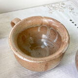 8 cups in vintage enamelled stoneware