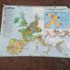 Old big map Hatier: The European community. 154 x 115 cm.