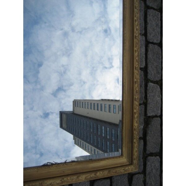 French mirror with rounded corners 77 x 114 cm