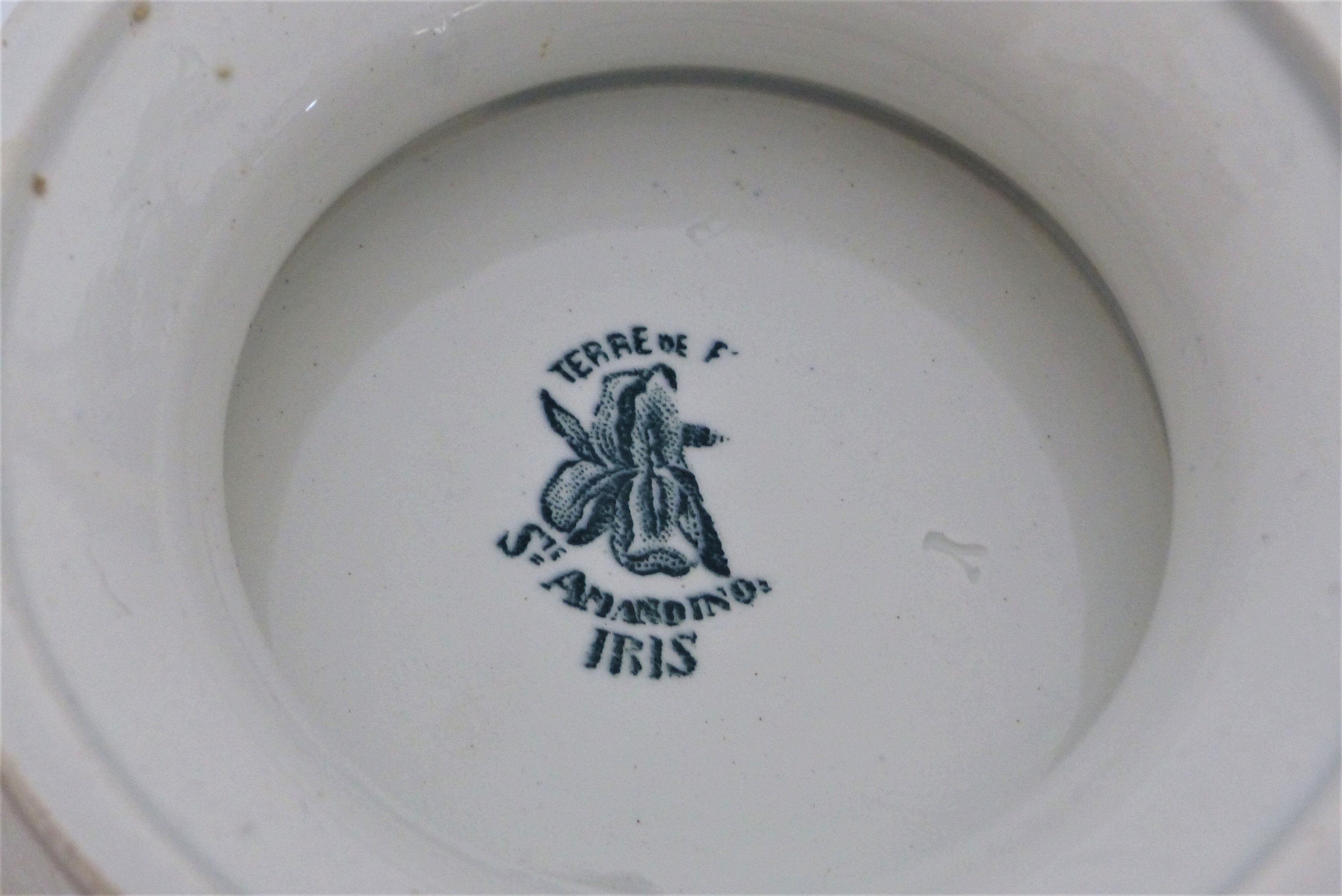 Dish Compotier iron earth Saint Amand