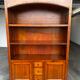 Library in solid cherry wood with integrated lighting - Made in the 20th century