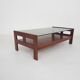 Mid-century coffee table with smoked glass, The Netherlands 1960's