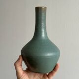 Green glazed ceramic vase
