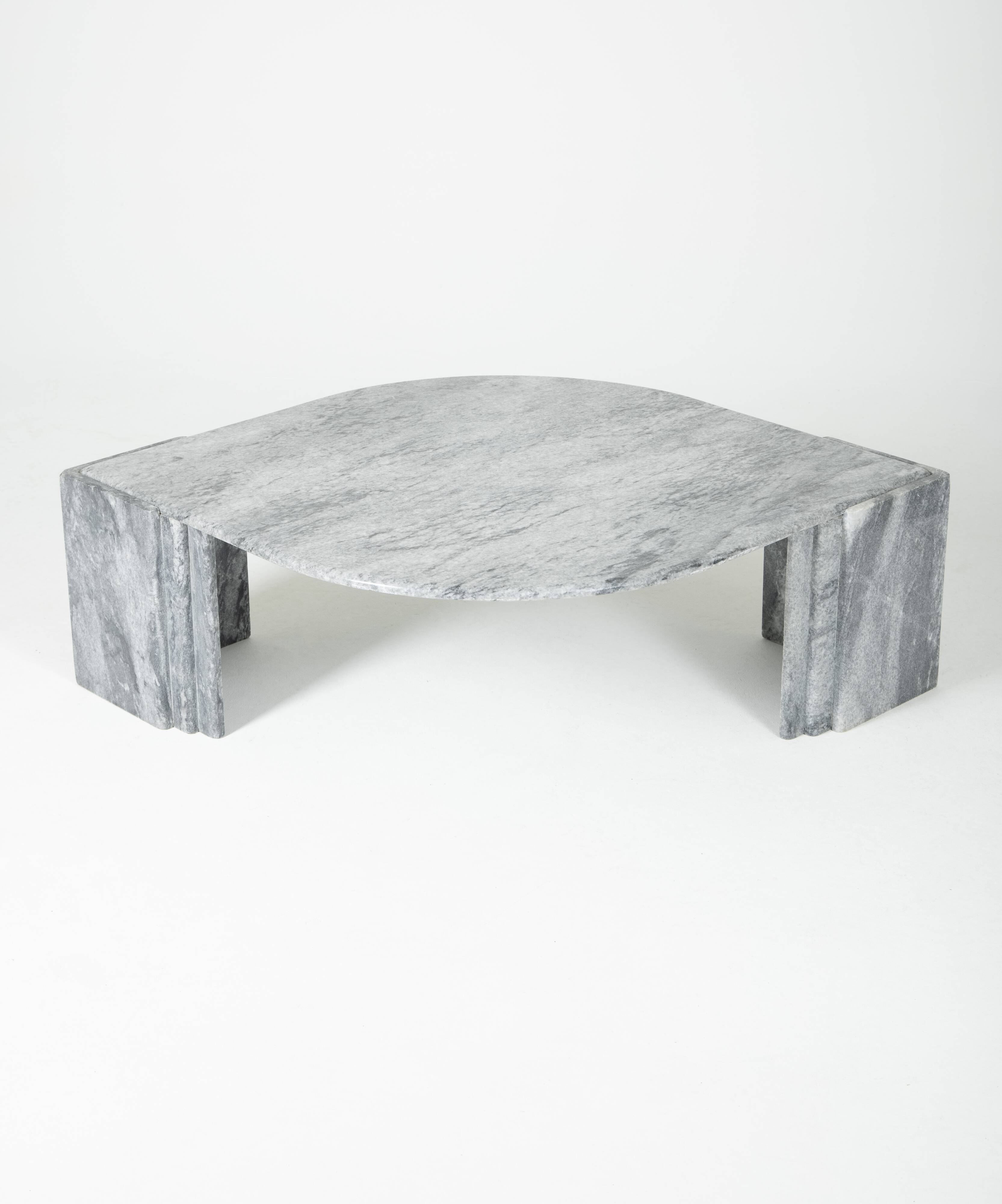 Grey marble coffee table, 1970s
