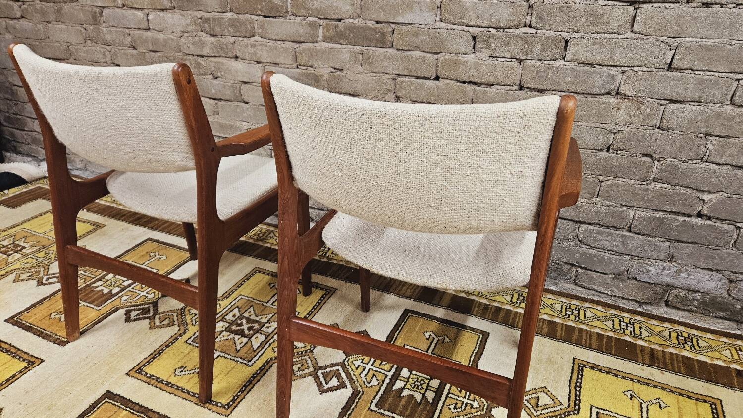 Pair of Scandinavian teak armchairs by Kurt Østervig, Denmark 1960