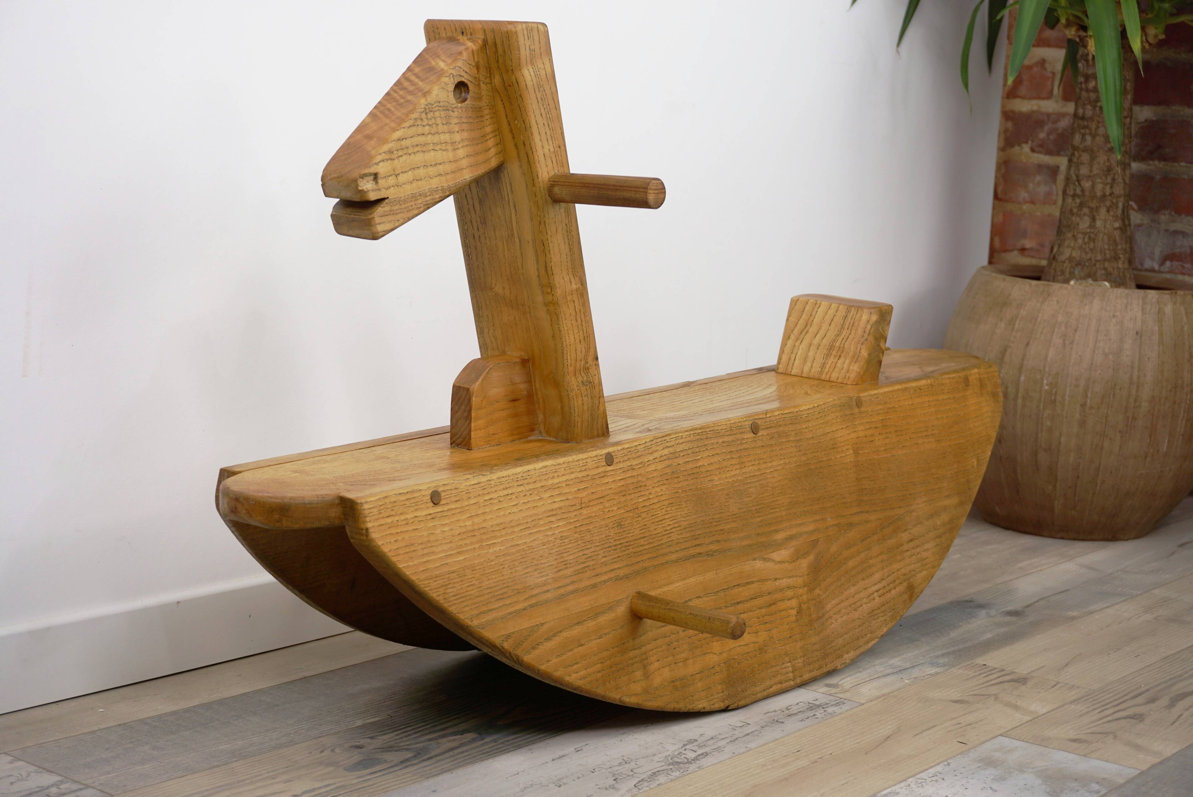 50s wooden rocking horse