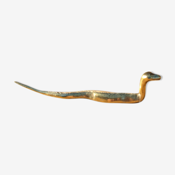 Vintage golden brass snake