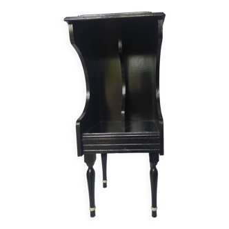 Wooden side or bedside table/vinyl storage console. Vintage.