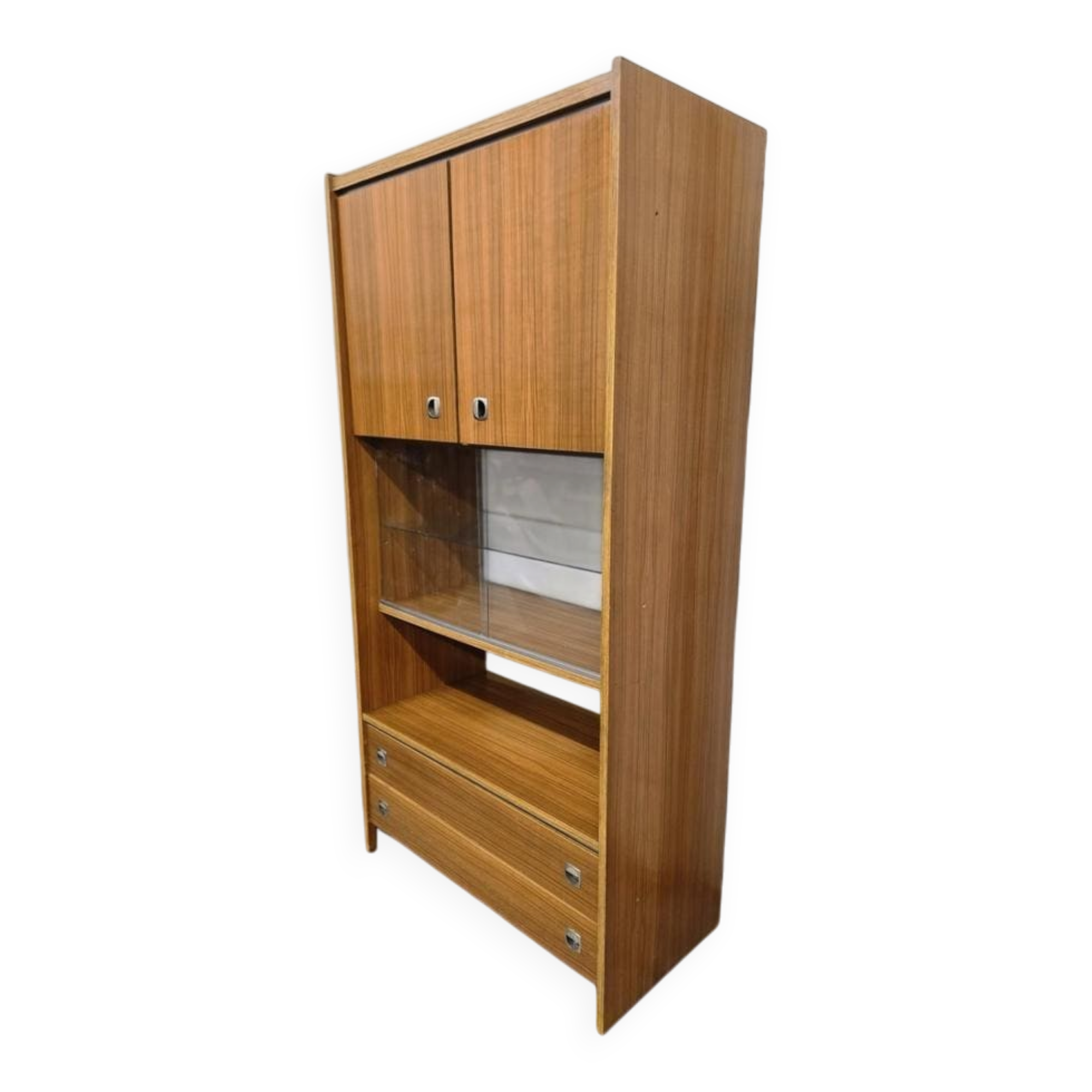 Vintage wooden display cabinet/bookcase.